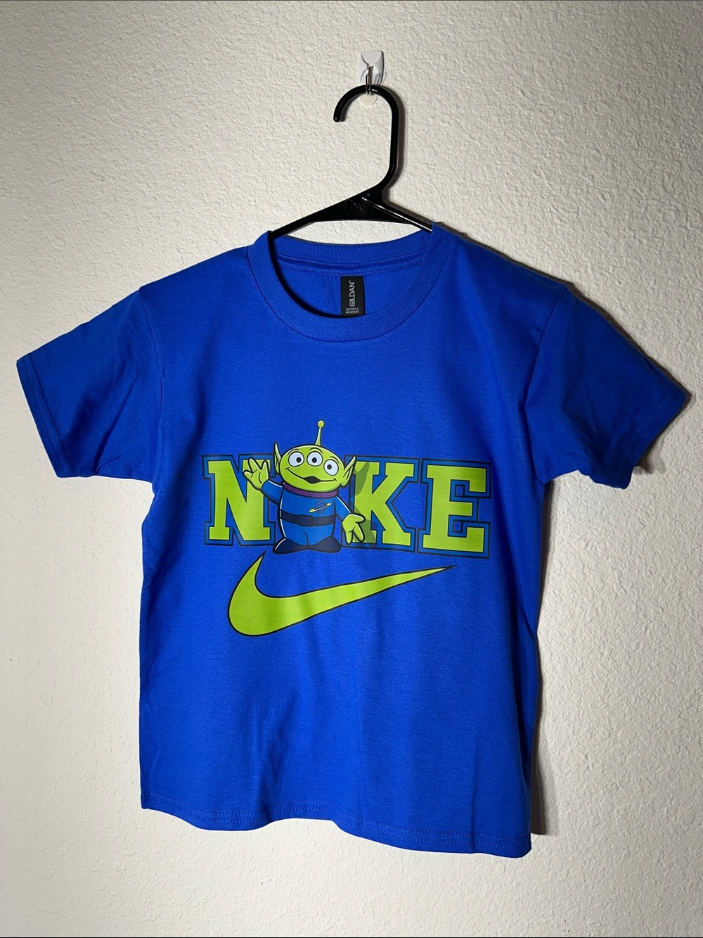 Gildan Royal Blue Kids' Tee with Little Green Men